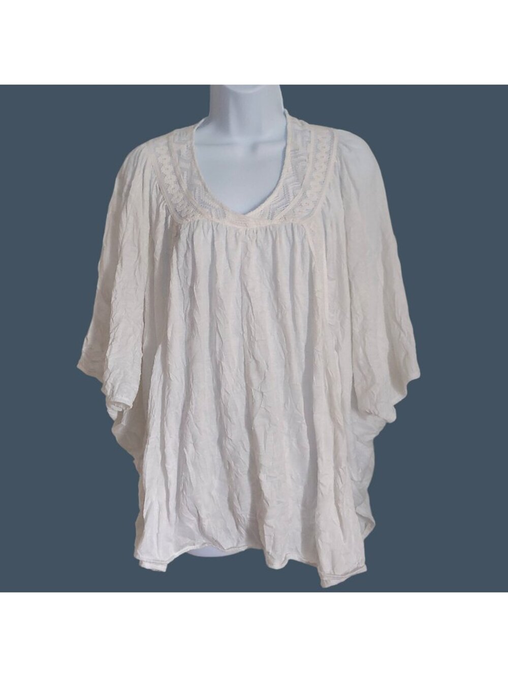 Sundance Flowy Soft Top Lace Boho Indie Hippie Retro L